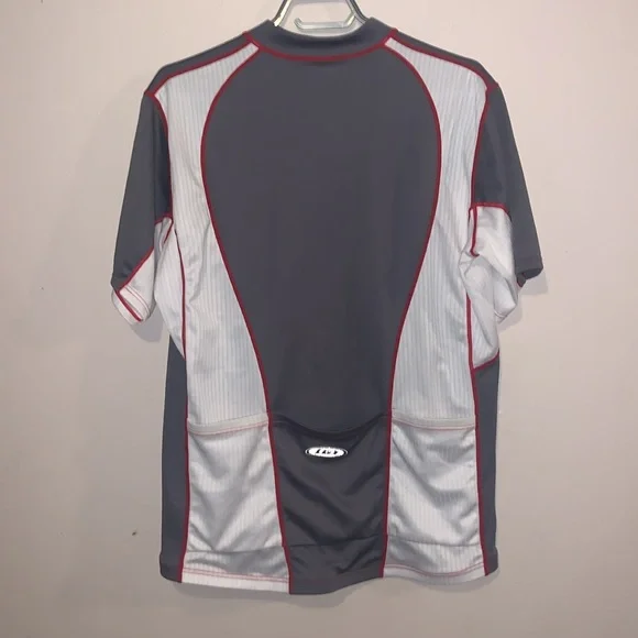 Reflective Louis Garneau Cycling Full Zip Jersey Shirt With 3 Pockets - Picture 4 of 6